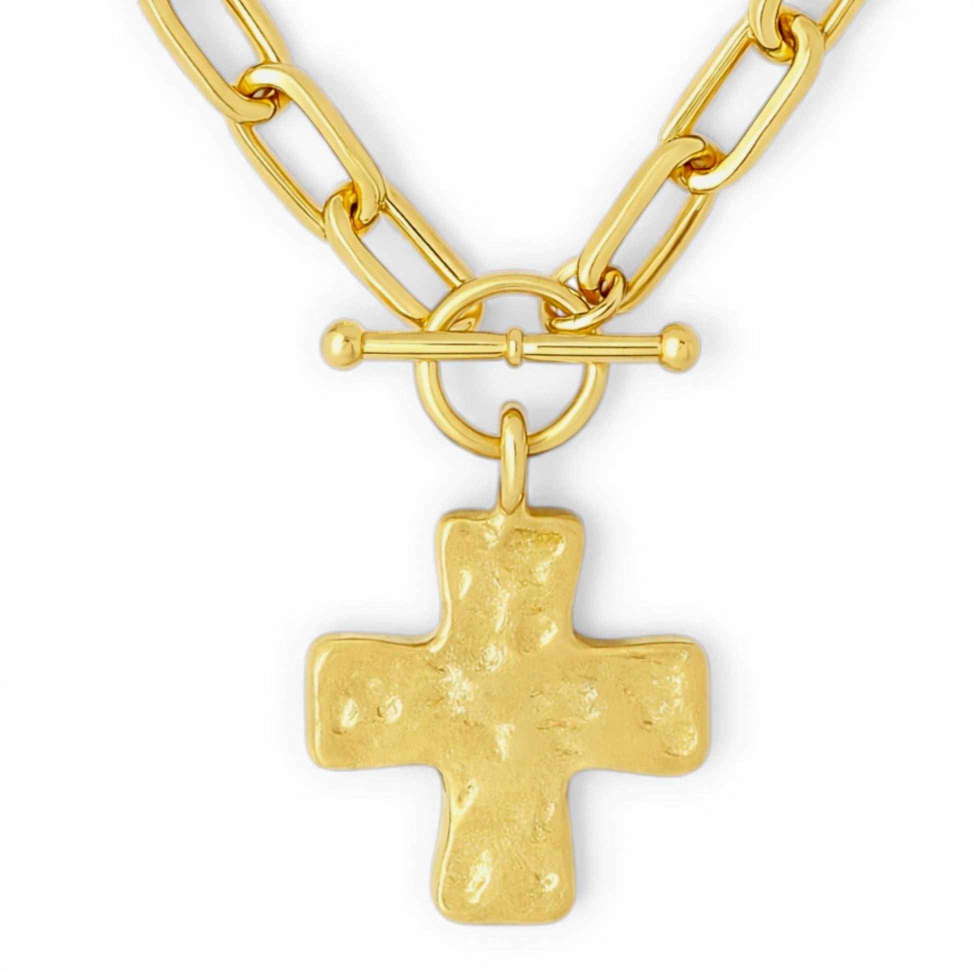 Cross Charm Toggle Necklace for Women - product photo