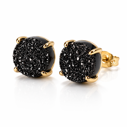 Onyx Crystal Stud Earrings
