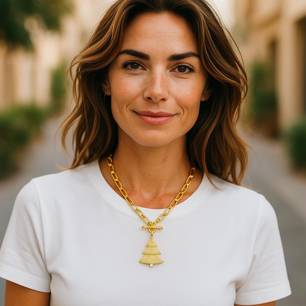 Holiday Tree Chunky Charm Necklace