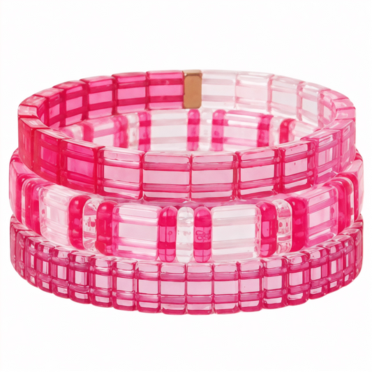 Cotton Candy Pink Bracelet Stack