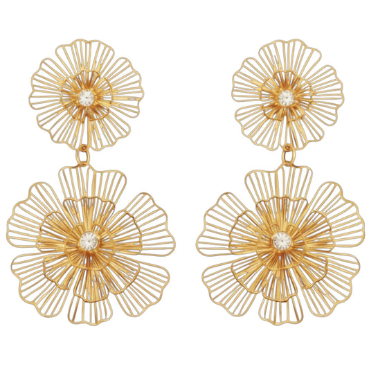 Gold statement earrings, to die for design by WineWear