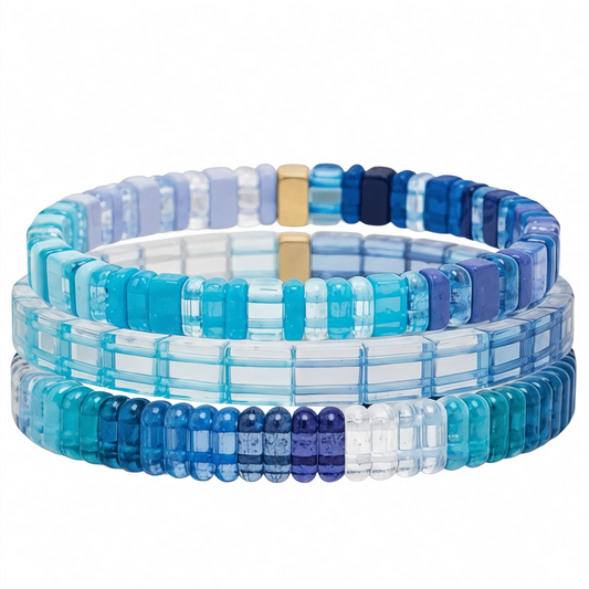 Seaglass Bracelet Stack