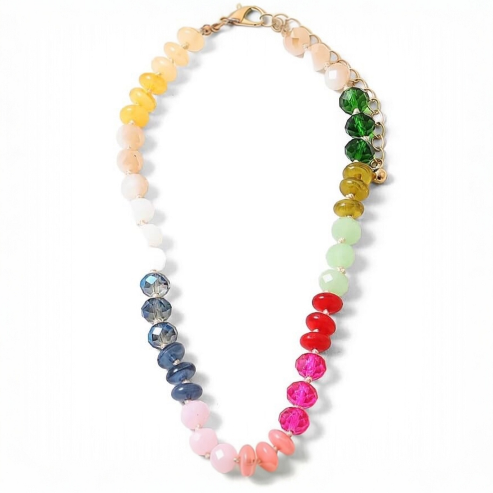 Hand-Knotted Glass Bead Necklace for Women - product photo