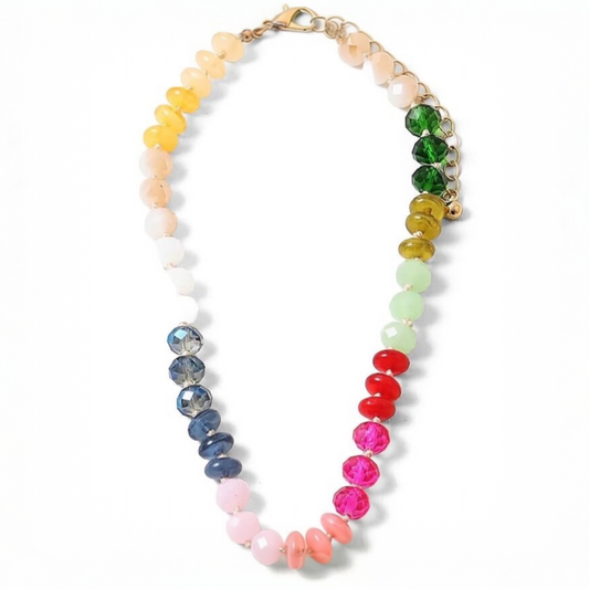 Hand-Knotted Glass Bead Necklace