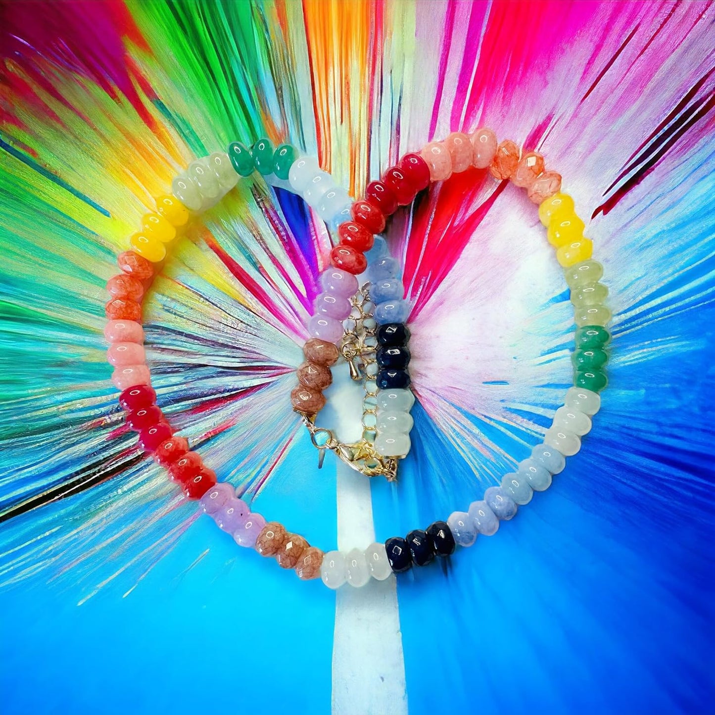 Sipping on Margaritas Rainbow Gemstone Necklace