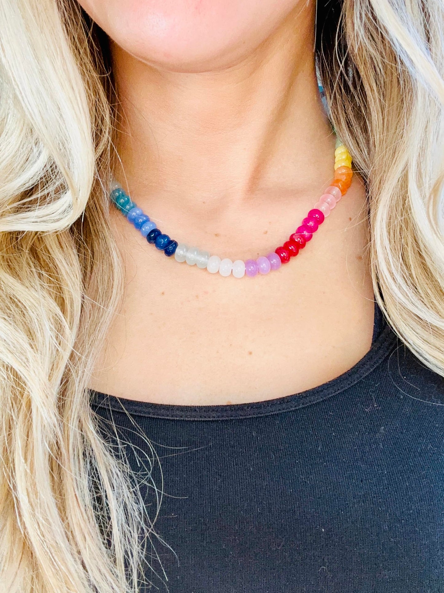 Sipping on Margaritas Rainbow Gemstone Necklace